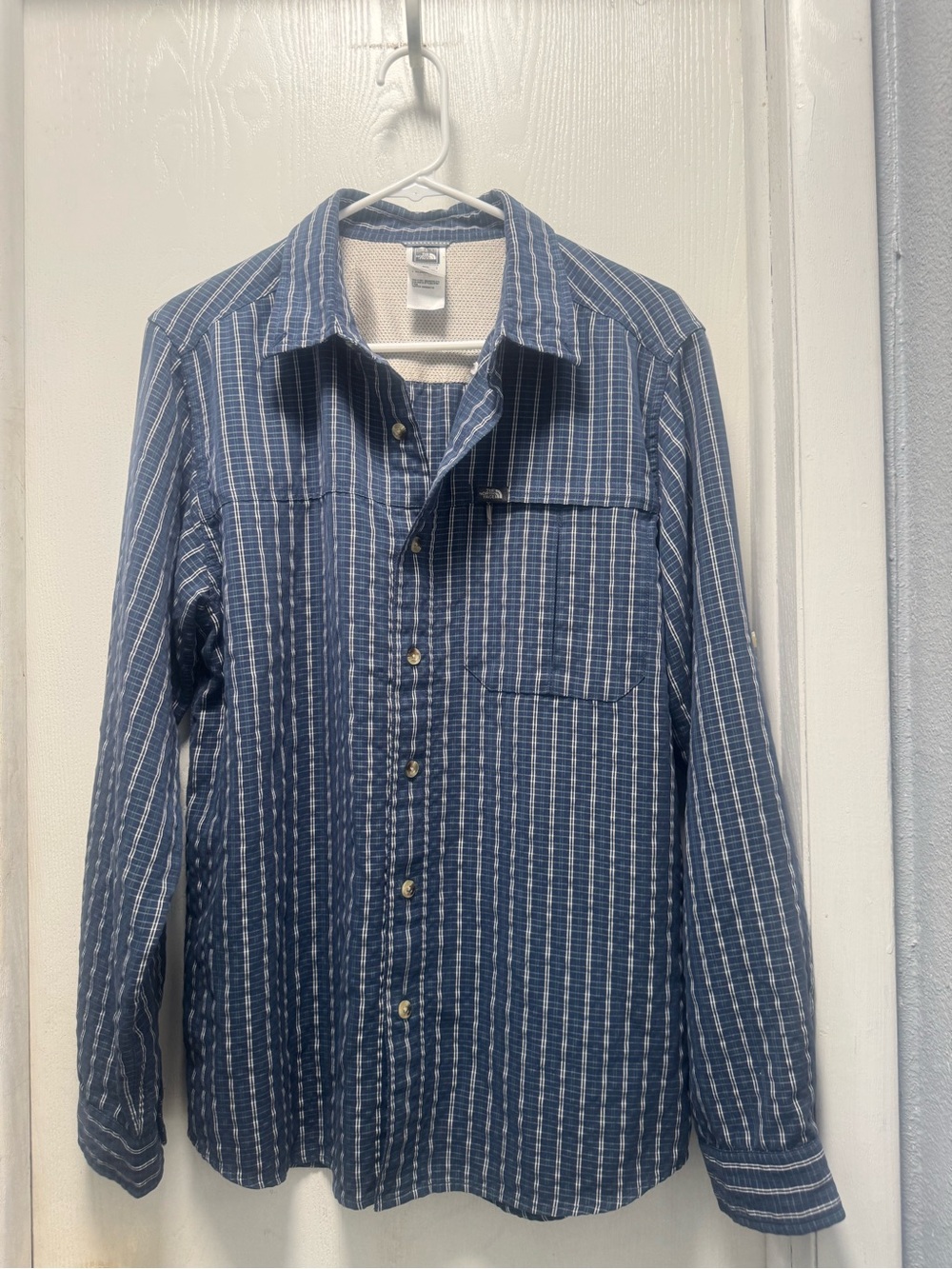 The North Face Blue Striped Casual Button-Down Shirt